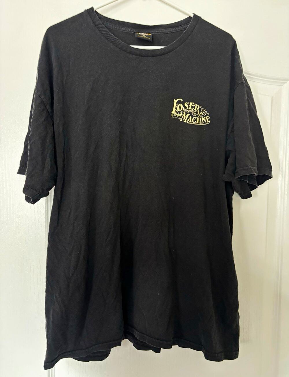 Loser Machine Men's XL Black Cotton Graphic Logo Crew Neck Short Sleeve Tee